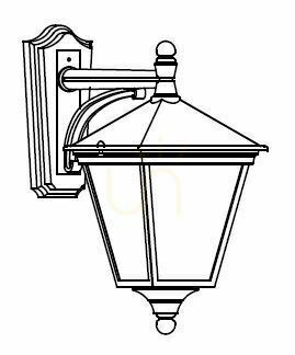 Prüfen London 4136BC LED-Außenwandleuchte aus Kupfer von NORLYS