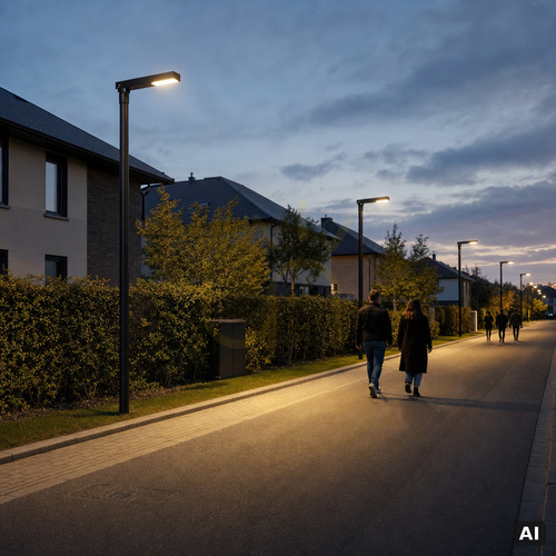 Prüfen Mastaufsatzleuchte NORLYS Asker Head 4382BL für Ø60-Mast LED 19,6W 3000K IP65 schwarz