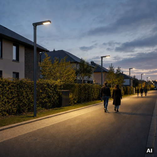 Prüfen Mastaufsatzleuchte Asker 4382GR graphit LED 19,6W 3000K NORLYS