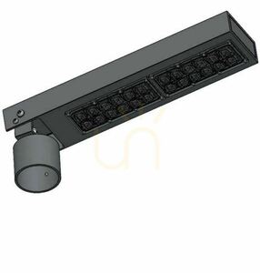 Norlys Asker Head 4392GR LED-Mastaufsatzleuchte für Mast Ø60 mm, Graphit RAL 7016, 39,8 W 3000 K, DALI2 small 0