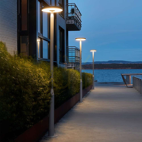 Prüfen Mastaufsatzleuchte Borg 5142AL silber LED von NORLYS