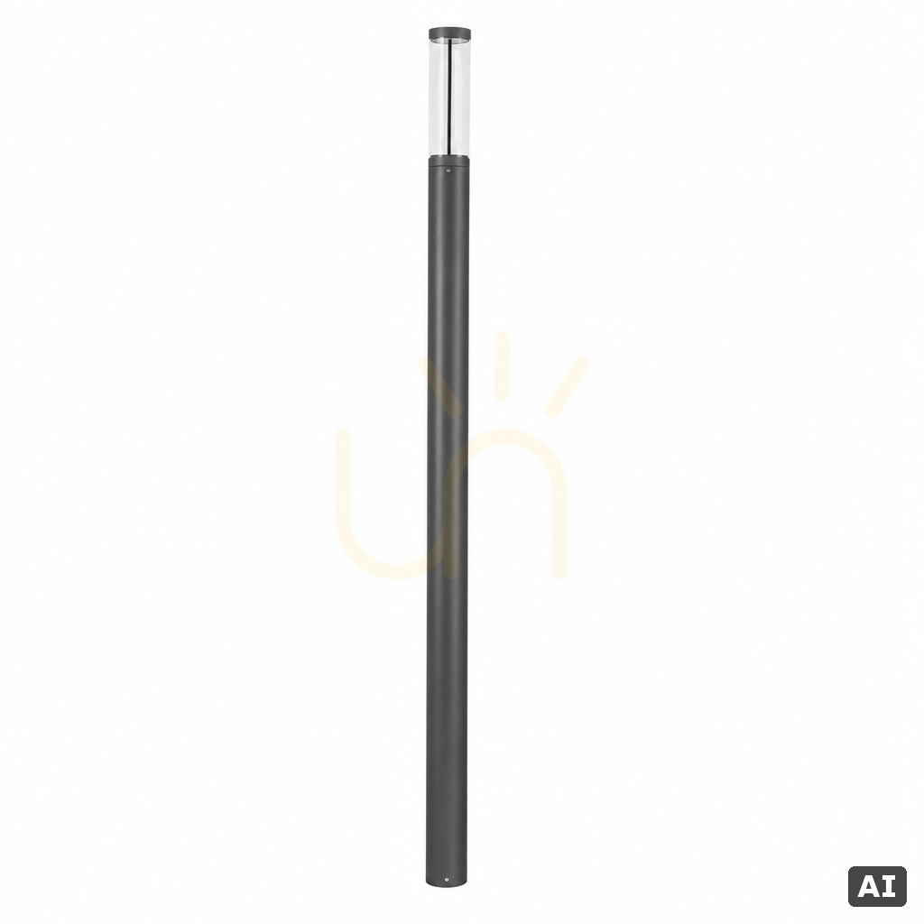 Garden Bollard NORLYS Egersund Park 6112GR LED 23.9W 2314 lm 4000K Graphite IP65 250 cm