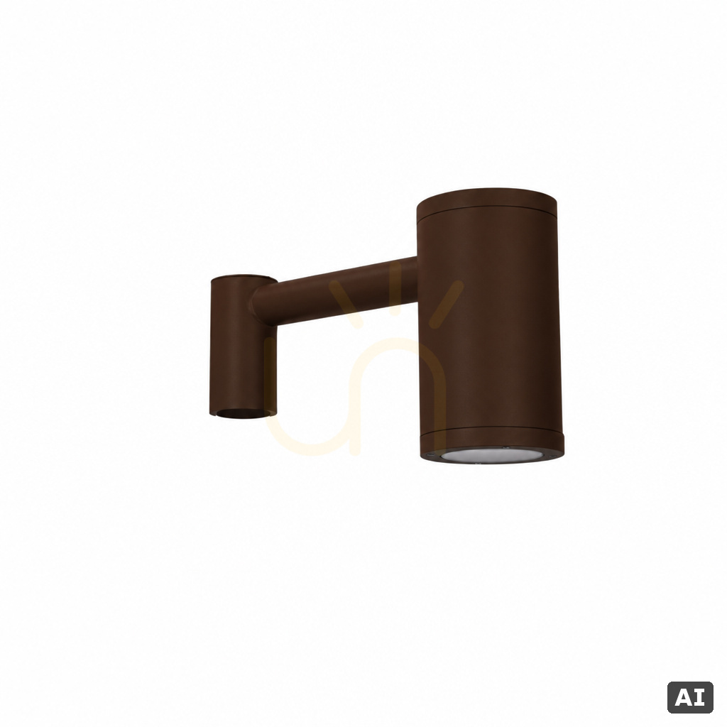 NORLYS Mora 6460CS rust-coloured LED pole-top luminaire 3000 K