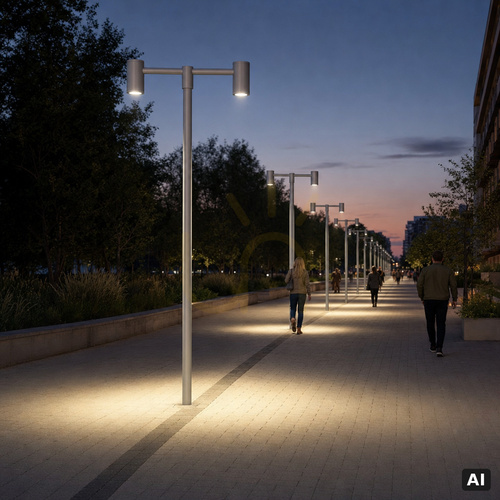 Prüfen Mastaufsatzleuchte NORLYS Mora 6466AL LED 3000 K zweiarmig, Aluminium