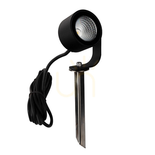 Prüfen Norlys Moss DC6805BL Gartenstrahler mit Erdspieß, schwarz RAL 9005, LED 6,8 W 24 V DC, 3000 K