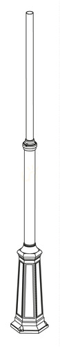 Prüfen Lichtmast NORLYS Lamppost 30101BD Aluminiumguss Goldene Patina