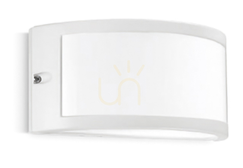 Prüfen GES143 Weiße Wandleuchte „Gea Luce“ für den Außenbereich, IP54