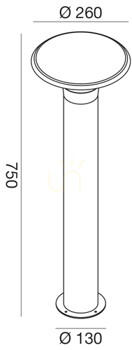 Prüfen GES512 Graphite Gea Luce Lichtmast, IP44