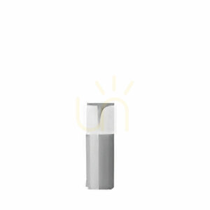 Gea Luce GES720 Wegeleuchte 30 cm, E27 max 18 W, Aluminium metallicgrau, Opalabdeckung, IP44 small 0