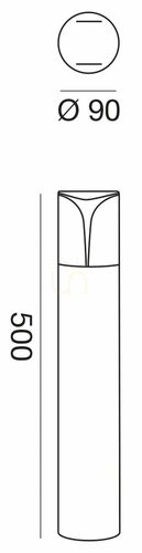 Prüfen GES731 Graphite Gea Luce Lichtmast, IP44