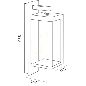 GES771 Wandleuchte „Graphite Gea Luce“ für den Außenbereich, IP54 small 1