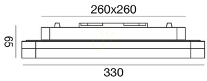 GES833 Weiße Gea Luce Deckenleuchte für den Außenbereich, IP66 small 1