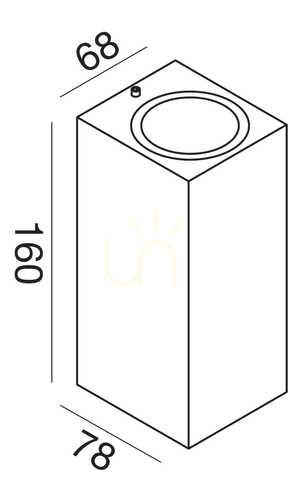 Prüfen GES914 Graphite Gea Luce Außenwandleuchte, IP44