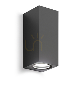 GES914 Graphite Gea Luce Außenwandleuchte, IP44 small 0