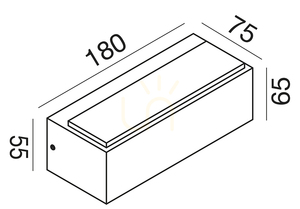 GES961C Weiße Gea Luce Außenwandleuchte, IP65 small 1