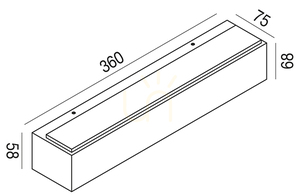 GES965 Rostfarbene Gea Luce Außenwandleuchte, IP65 small 1