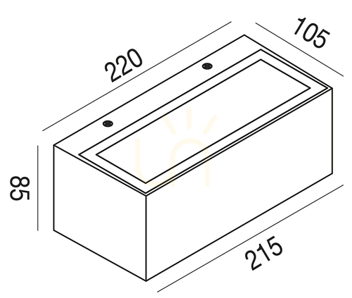 Prüfen GES971 Weiße Wandleuchte „Gea Luce“ für den Außenbereich, IP65