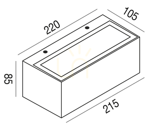 GES972C Rostfarbene Gea Luce Außenwandleuchte, IP65 small 1