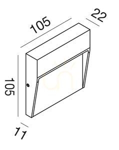 GES982C Braune Gea Luce-Treppenbeleuchtung, IP65 small 1