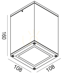 GES1011 Weiße Gea Luce Deckenleuchte für den Außenbereich, IP65 small 1