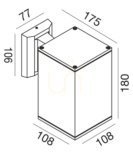 Prüfen GES1014 Weiße Wandleuchte „Gea Luce“ für den Außenbereich, IP65