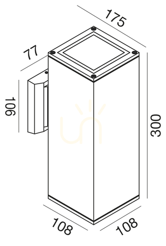 Prüfen GES1017 Weiße Gea Luce Außenwandleuchte, IP65
