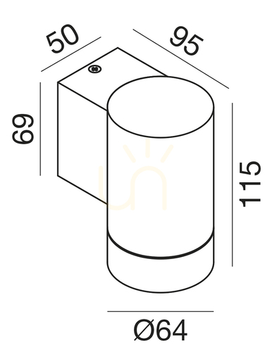 Prüfen Gea Luce GES1060 Außenwandleuchte, Weiß, GU10, IP54, Ø6,4 cm