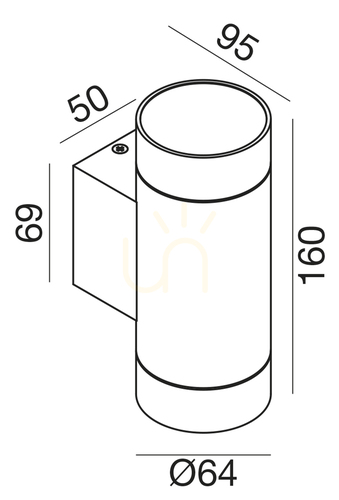 Prüfen Außenwandleuchte Up-Down GES1064 weiß 2xGU10 IP54 Gea Luce