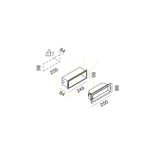 Prüfen GES1190N Gea Luce IP65 Treppenbeleuchtung