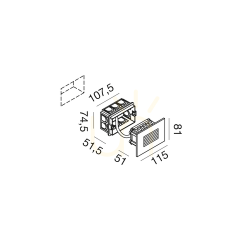 Prüfen GES2050 Gea Luce IP66 Treppenbeleuchtung