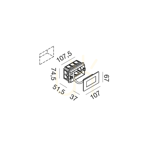 Prüfen GES2130 Weiße Gea Luce-Treppenbeleuchtung, IP54