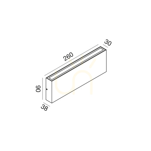 Prüfen GES2214 Anthrazit Gea Luce Außenwandleuchte, IP65