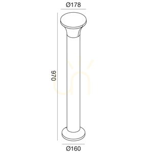 GES2271 Anthrazit Gea Luce IP54 Lichtmast small 1