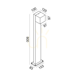 LED-Außenpoller GES2302 Weiß Gea Luce IP65 small 1