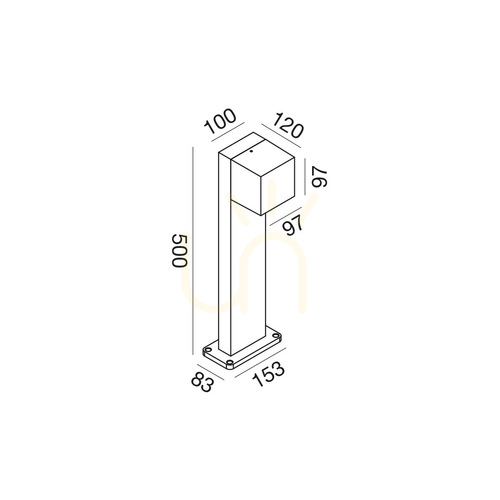 Prüfen GES2311 Anthrazitfarbener Gea Luce-Lichtmast, IP65