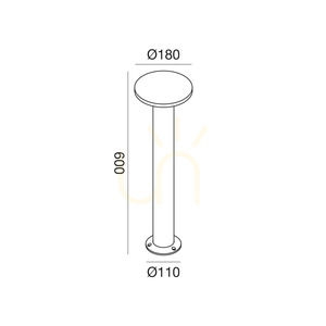 GES2332C Anthrazitfarbener Lichtmast von Gea Luce, IP65 small 1