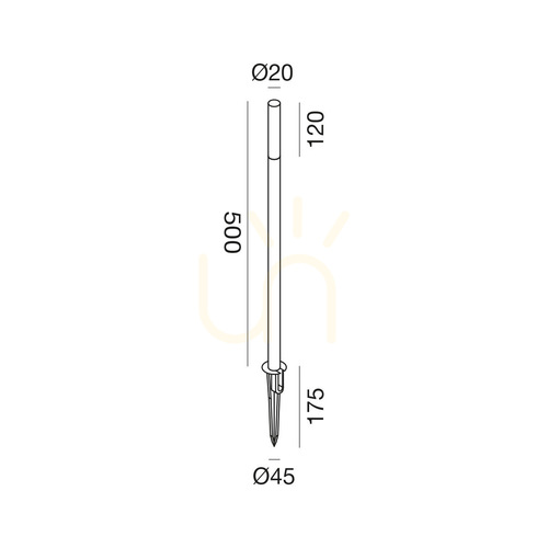 Prüfen GES2432C Anthrazitfarbener Lichtmast von Gea Luce, IP65