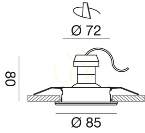 GFA133 Einbauleuchte, Gold, Gea Luce small 1
