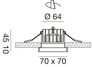 GFA303 Einbauleuchte, Weiß, Gea Luce, IP54 small 1