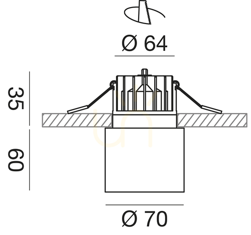Prüfen GFA361 Einbauleuchte, Weiß, Gea Luce, IP54