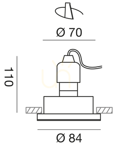 GFA370 Einbauleuchte, weiß, Gea Luce, IP65 small 1