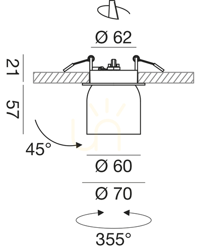 Prüfen Gea Luce GFA442 schwenkbarer Einbaustrahler, schwarz, LED 9 W 3000 K, IP21