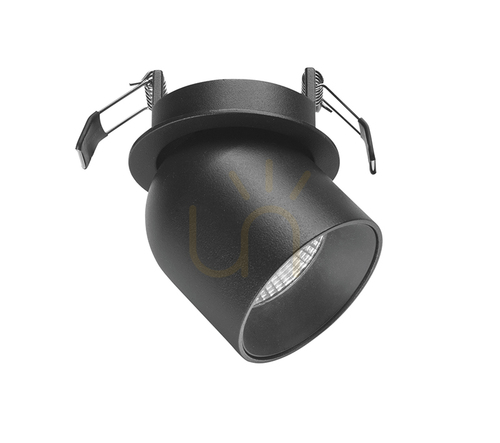 Prüfen Gea Luce GFA442 schwenkbarer Einbaustrahler, schwarz, LED 9 W 3000 K, IP21