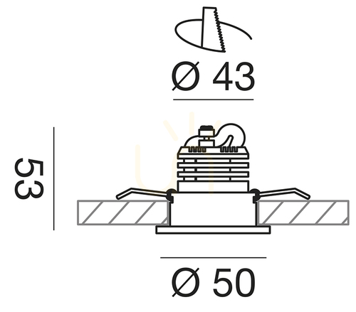 Prüfen GFA770N Einbauleuchte, Weiß, Gea Luce