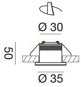LED-Einbaustrahler Gea Luce GFA901C mattweiß 3 W 3000 K small 1