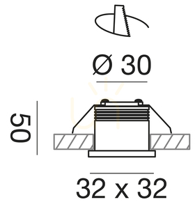 LED-Einbauleuchte Gea Luce GFA902N, Nickel, 3 W, 4000 K small 1