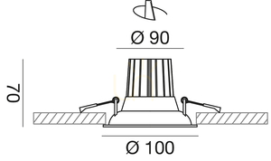 GFA1030N Einbauleuchte, weiß, Gea Luce small 2