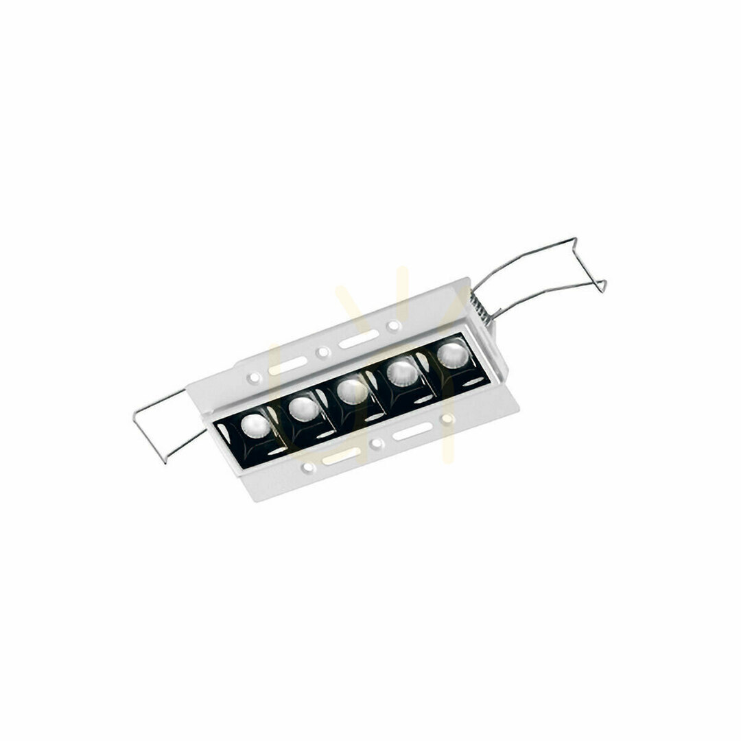 Prüfen 5-flammige LED-Einbauleuchte Gea Luce GFA1130N Weiß/Schwarz 10 W 4000 K 5-flammige LED-Einbauleuchte Gea Luce GFA1130N Weiß/Schwarz 10 W 4000 K