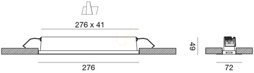 Prüfen GFA1131N Einbauleuchte, Weiß, Gea Luce