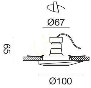 GFA1200 Einbauleuchte, Weiß, Gea Luce small 1